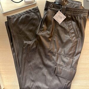 American Eagle Size 14 Brown Leather Pants